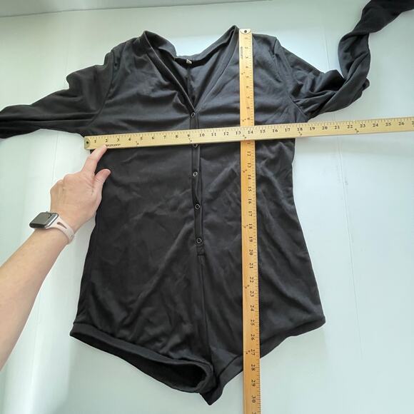 Roma Confidential Women's NEW Bodysuit w/ Snap Closure *FLAW* Size 3XL/4XL Black - Picture 7 of 9